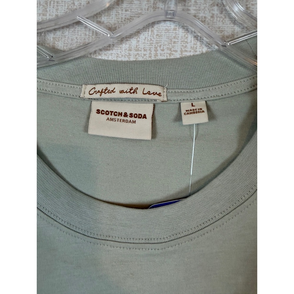 NWT Scotch‎ & Soda Women Sage Green Hydrangea Botanical Tee •L• Cottagecore Art - Picture 3 of 10